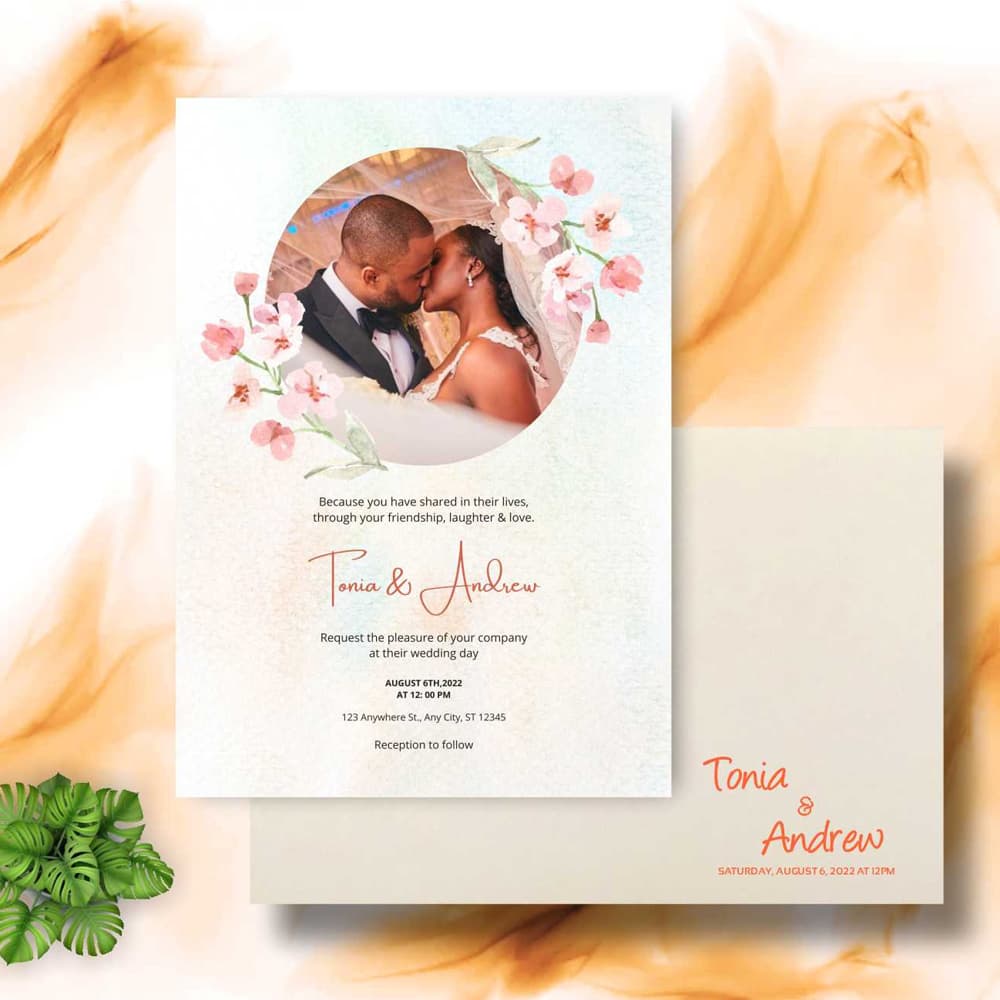 Printed invitation and event cards from YM Studio